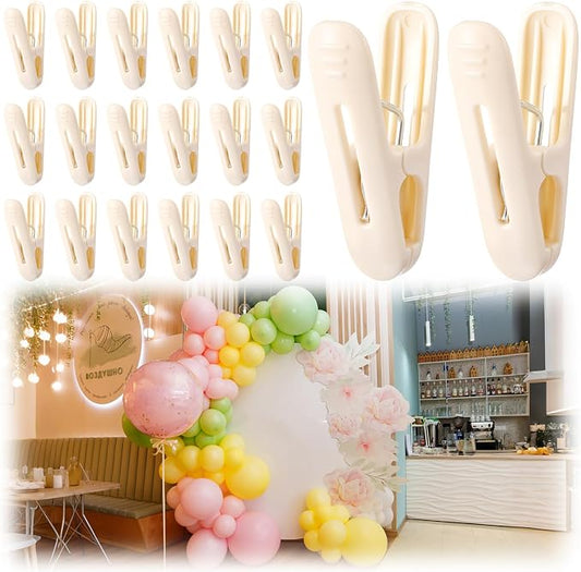 LemonRoad 20 Pack Balloon Arch Clips Plastic Spring Clamps 2.4 Inch Heavy Duty by Unknown