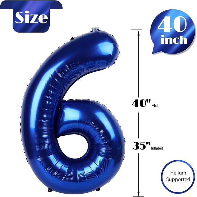 Night Blue 6 Balloon - Image 5