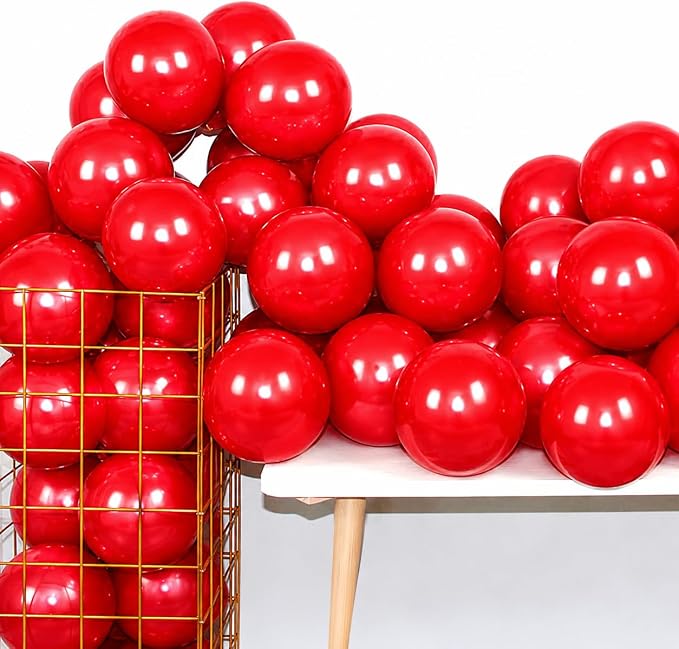 Red 12 Inch 100 Pcs Latex Balloons Helium Thicken Balloons by COLORFULELVES