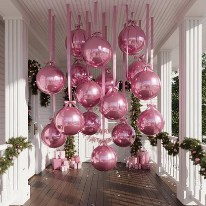 Jenaai 30 Set Round Foil Balloons Bulk 22 Inch 4d Metallic Giant Balloons Set - Image 7