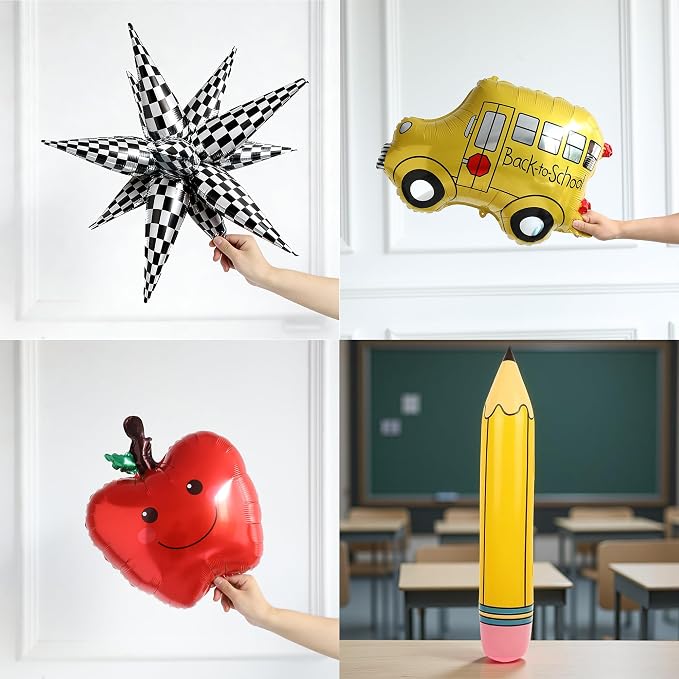 151Pcs Back to School Balloon Arch Garland Kit | School Bus Pencil Apple - Image 4