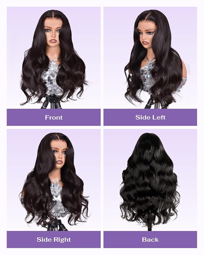 13x6 SKINLIKE Real HD Lace Frontal Wig, 180% Density Ultra-fitted 0.10mm Thin Invisible HD Lace Wig Pre-plucked Hairline Bleached Knots Virgin Human Hair Wigs Body Wave 30 Inch