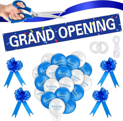 Grand Opening Ribbon Cutting Ceremony Kit Grand Opening Banner Decorations by Mixweer
