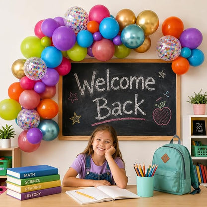 Multicolor Summer Balloon Arch Kit, Colorful Neon Balloons - Image 6