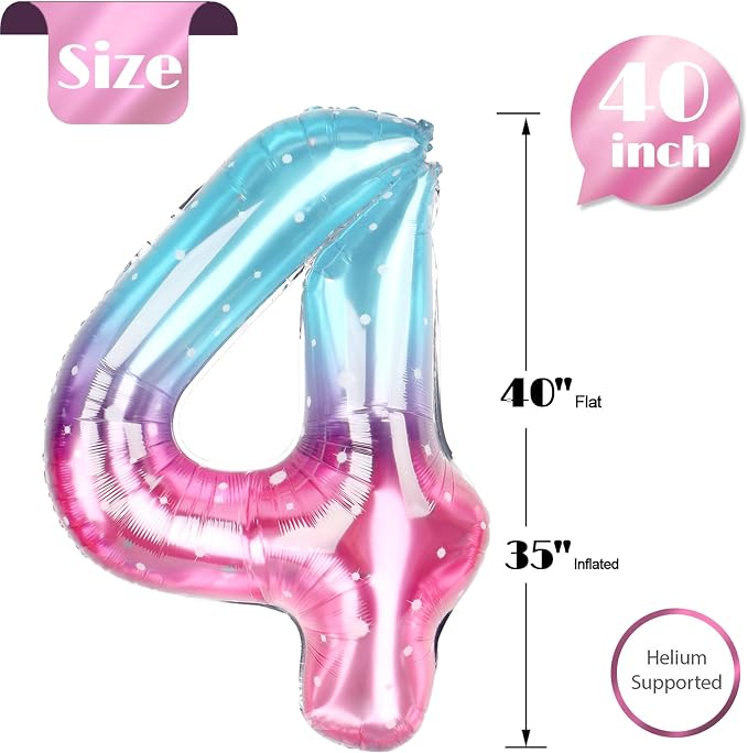 StarrySky Number 4 Balloon 40 Inch - Image 4