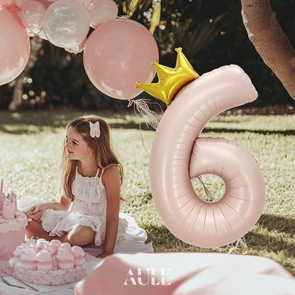 AULE 40 Inch Big Pink 6 Balloon Number - Image 4