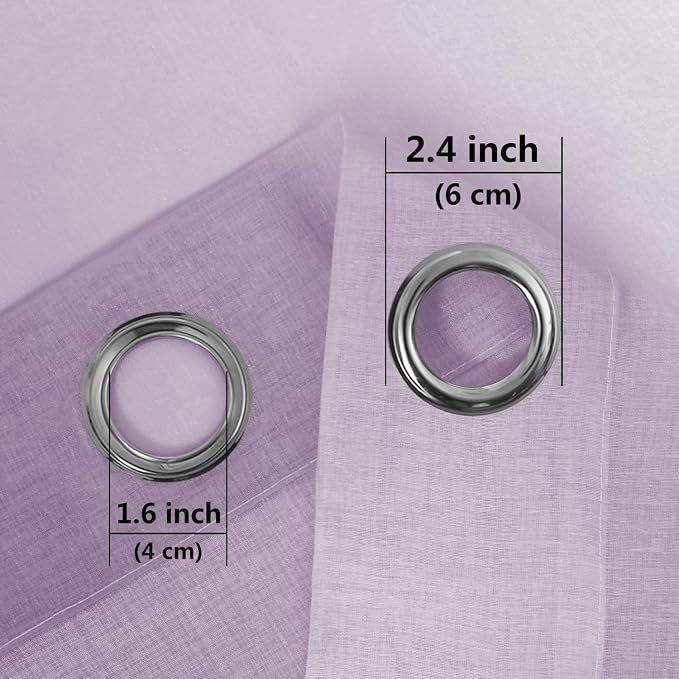 DWCN Faux Linen Ombre Short Sheer Curtains - Image 4
