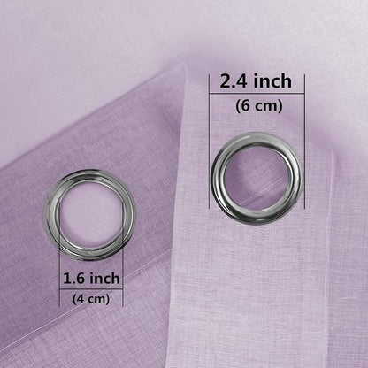 DWCN Faux Linen Ombre Sheer Curtains - Image 3