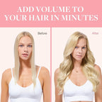 GOO GOO Clip in Hair Extensions Real Human Hair, Remy Human Hair Extensions Clip ins for Women, Natural Human Hair, 22inch 120g 7Pcs, 613R Bleach Blonde