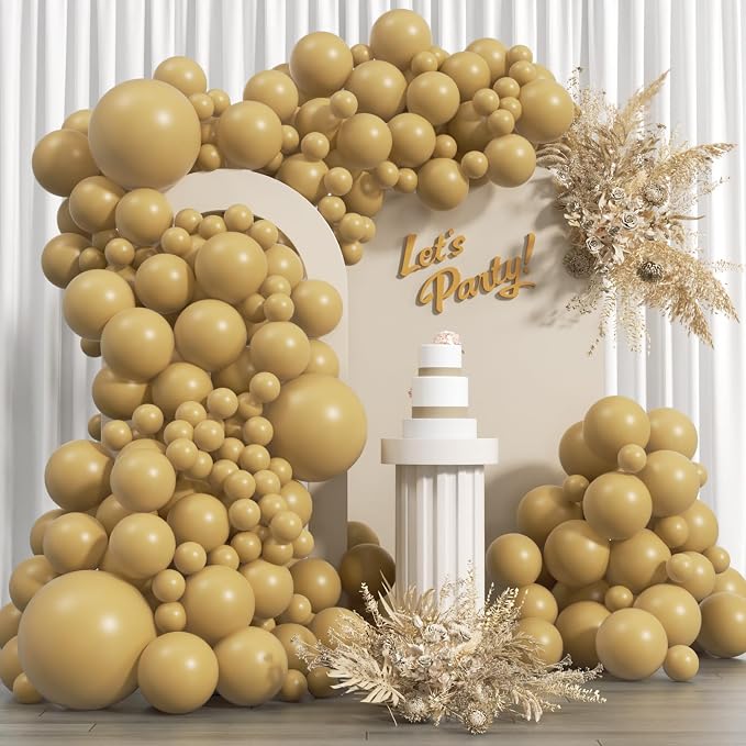 Awenztech 110pcs Tan Balloon Arch Garland Kit 18 12 10 5 inch | Boho, Baby by Awenztech