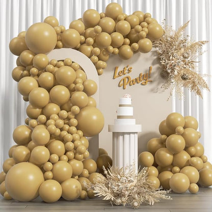 Awenztech 110pcs Tan Balloon Arch Garland Kit 18 12 10 5 inch | Boho, Baby by Awenztech