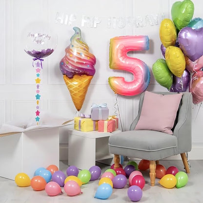 40 Inch Giant Rainbow Number 5 Balloons, Birthday Balloons, Helium Mylar Foil - Image 5