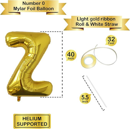 Letter Balloons Gold Party Balloon - Image 3