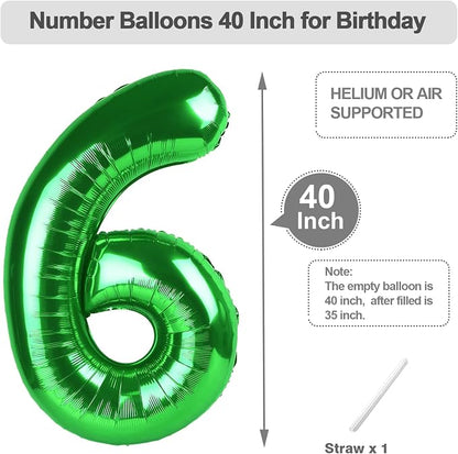Numbers 15 Balloon 40Inch Dark Green Balloon - Image 5