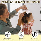 Mini Hair Brush,Cute Detangling Travel Hair Brush,Soft Bristles for Effortless Tangle Removal,Detangler Hairbrush for Women Men Boys Girls Kids Wet Dry All Hair Types (Pink Small Bow, Mini)
