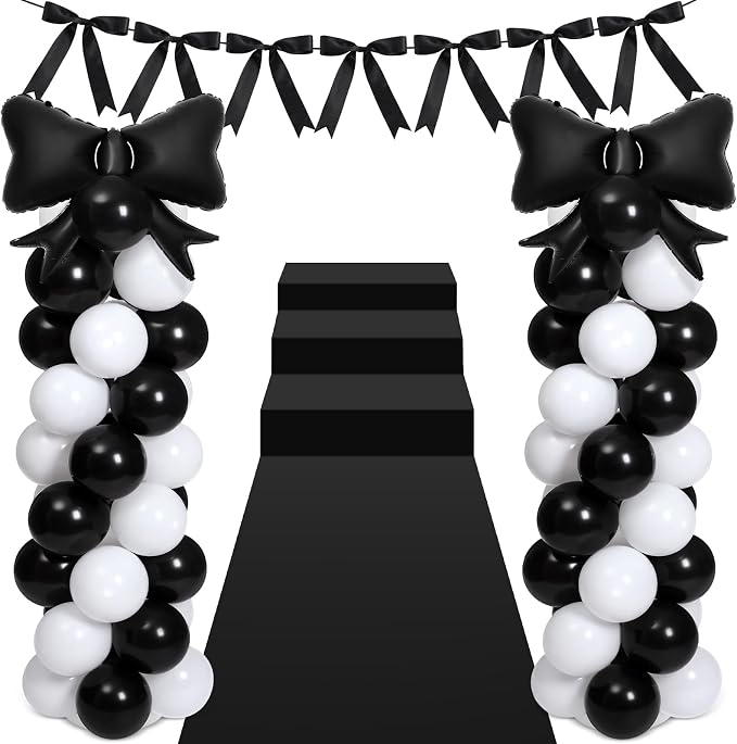 2 Sets Christmas Decor Bow Theme Balloon Column Stand Kit Decorations Bow by Charnoel