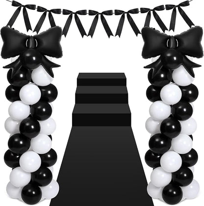 2 Sets Christmas Decor Bow Theme Balloon Column Stand Kit Decorations Bow by Charnoel