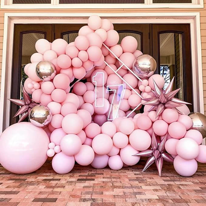 Voircoloria 110pcs Light Pink Pastel Pink Latex Party Balloons, 12inch | - Image 7