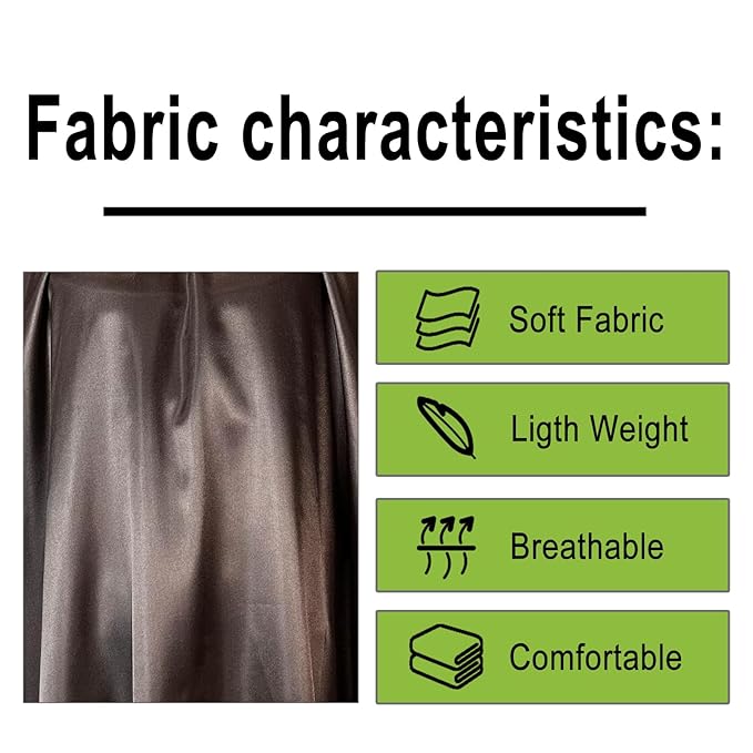 Salon Styling Capes for Clients, Hair Dye Cutting Capes with Elastic Hooks, Waterproof Light Weight Satin Sheen Styling Cape Barber Gown for Stylist, 63”*56”(Brown)