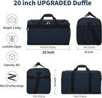 Gym Bag 20 inch Sport Duffle Bag for Men - 40L Weekender Duffel Bag for Travel - Navy Blue