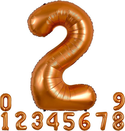 TONIFUL 40 Inch Orange Large Numbers Balloon 0-9 Birthday Party Decorations by TONIFUL