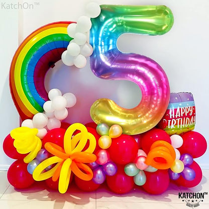 KatchOn Giant Rainbow 5 Balloon Number - Image 5