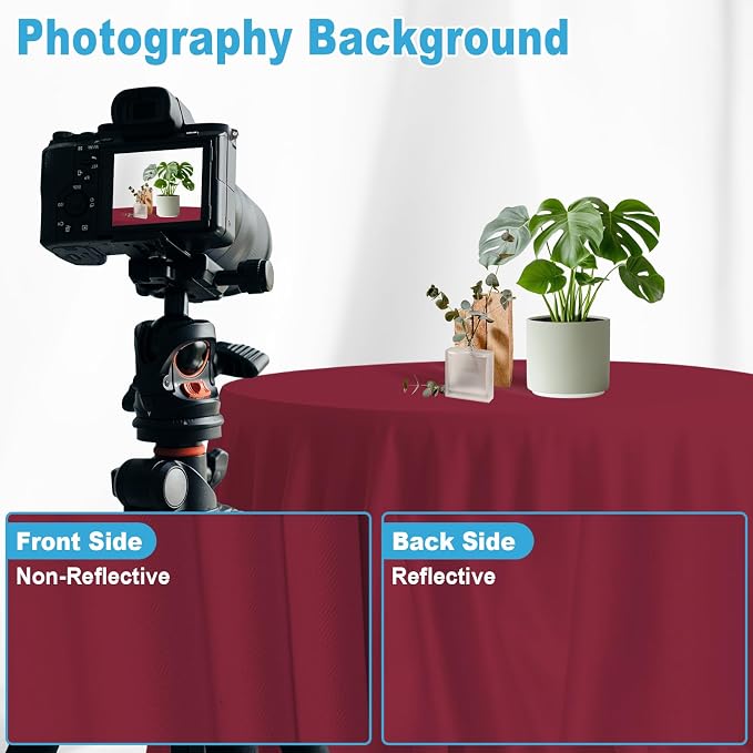 Burgundy Photography Backdrop for Photoshoot, 5x7 FT | Versatile Studio Photo - Image 7