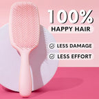 Lily England Curly Hair Brush - Detangling & Styling Tool with Flexible Bristles for Pain-Free Wet & Dry Curls (3c to 4c), Pink