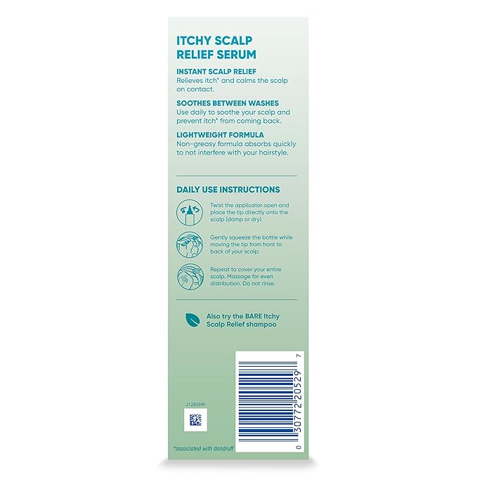 Head & Shoulders Anti-Dandruff Bare Scalp Relief Serum, 0.1% Pyrithione Zinc, for Itch Relief and Scalp Comfort, 4.2 fl oz