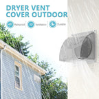 4 Inch Dryer Vent Cover Outside, HG Power Metal Exterior Vent Cover with Removable Screen & Cushioned Non-Return Flap, Air Wall Vent for House, Range Hood, AC, Opening Diameter: 3.81" White