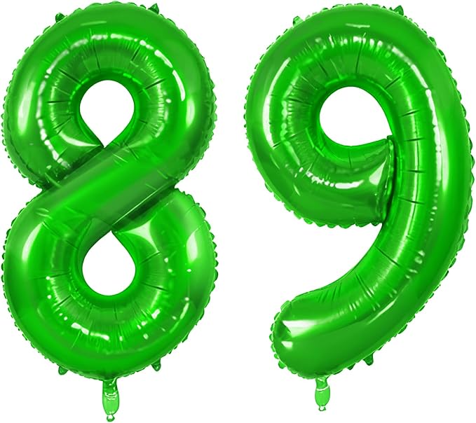 Number 89 Balloons for 89th Birthday Party Decorations, 0-100 Large No.89 by Joycard