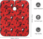 Salon Cape Yin Yang Dragon Red Hair Dress Apron Cloak, Adjustable Dyeing Salon Apron for Styling Hair Cut Hairdresser, Easy Clean