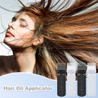 ELANE 4 Pcs Root Comb Applicator Bottle, 6oz, Hair Oil Applicator Bottle for Hair, Salon, Home, Travel (Black+White)