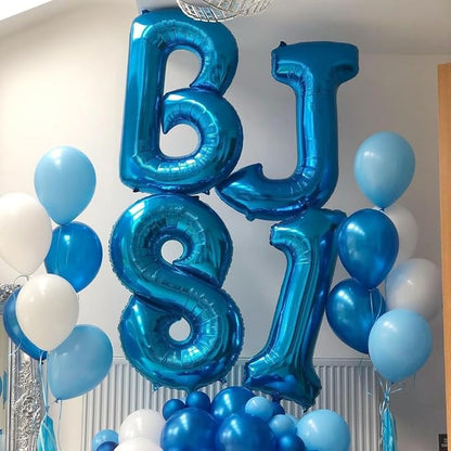 Blue Letter I Balloon, I Balloons Letter - Image 4