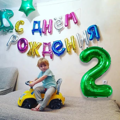Green Number Balloons, 40 Inch Dark Green Balloon 2.2 Helium Balloon 2nd - Image 4