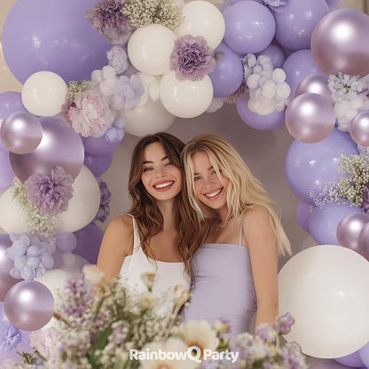 RainbowQ 165 Pcs Light Purple Balloons Arch Kit Different Sizes Garland | - Image 6