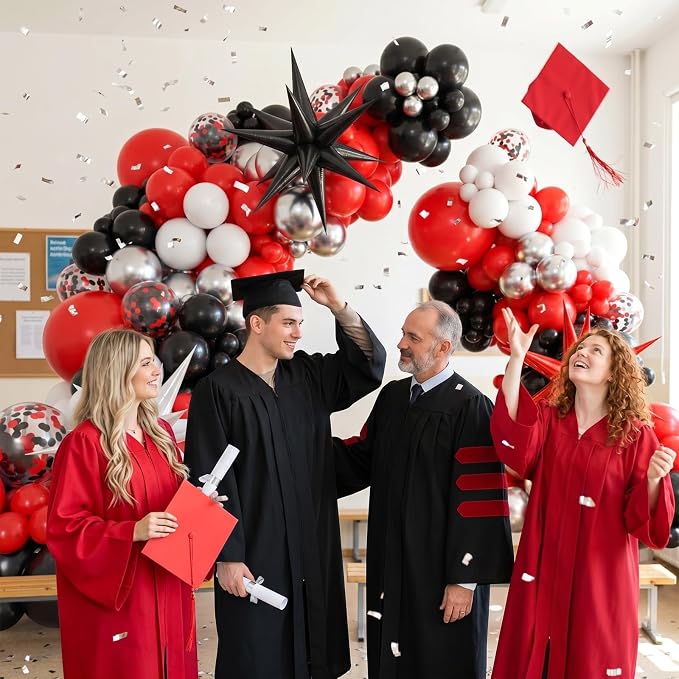 130pcs Red and Black Balloon Arch Kit - Image 5