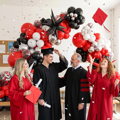 130pcs Red and Black Balloon Arch Kit - Image 5