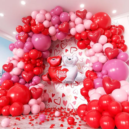 Valentines Day Balloons Garland Arch Kit by PTGOLUO