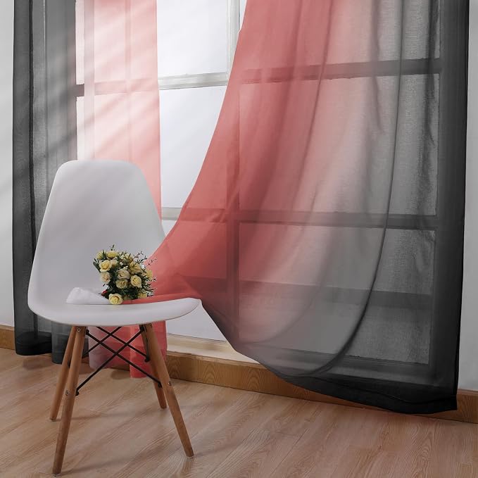 DWCN Ombre Sheer Curtains - Image 2