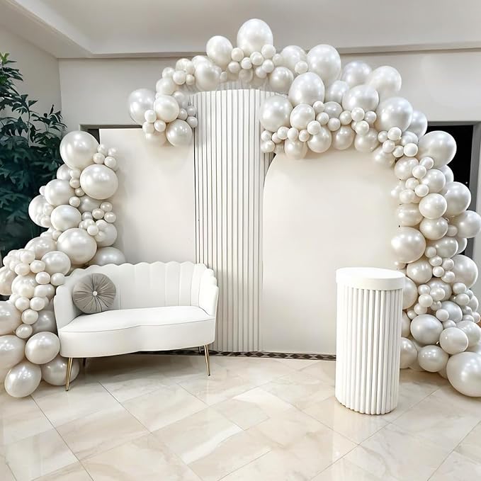 Awenztech 122pcs Pearl White Balloon Arch Kit, 18 12 10 5 inch Pearl White - Image 8