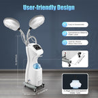 7 in 1 Professional Salon Hair Steamer Dryer 110V Stand Hair Dryer Hooded Treatment Perming Machine with Rolling Base, Floor Hooded Treatment Perming Machine