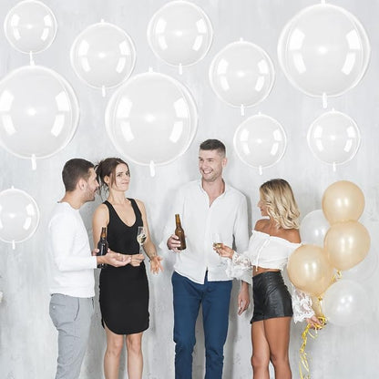 12Pcs Clear Round Foil Balloons - Image 8