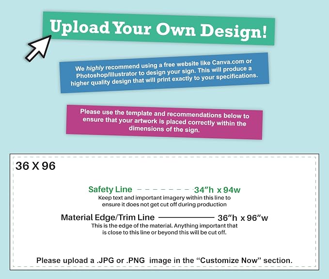 CustomForMe Personalized Vinyl Banner – Vinyl Printed Customizable Banner - Image 3