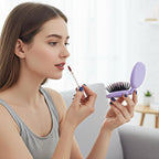 20PCS Mini Hair Brush Bulk,Compact Folding Travel Hair Brushes with Mirror,Mini Travel Brush for Women Girls in 5 Colors