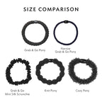 Brown and Purple Hair Ties for Women, Cozy Pony, 5 Pack, Stone, Extra Thick No-Crease Bands with Strong Hold and Damage-Free Design, Soft Fuzzy Ponytail Holders for All Hair Types | L. Erickson
