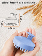 HEETA Hair Scalp Massager for Hair Growth, Shampoo Brush, Scalp Scrubber Exfoliator with Soft Silicone Bristles for Dandruff Removal to Relieve Stress, Wet Dry Use Updated Material, Blue