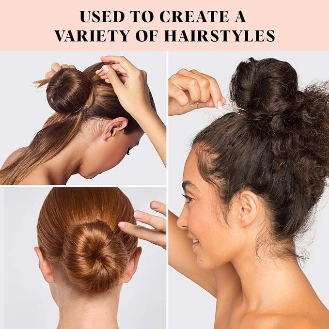 Kitsch U Shaped Hair Pins for Girls, Teens & Women | Hairpin Perfect for Updos, Ballet Buns & Wig Styling | Ideal Gifts for Women - 3 Inches & 2.5 Inches, Brown, 18Pcs