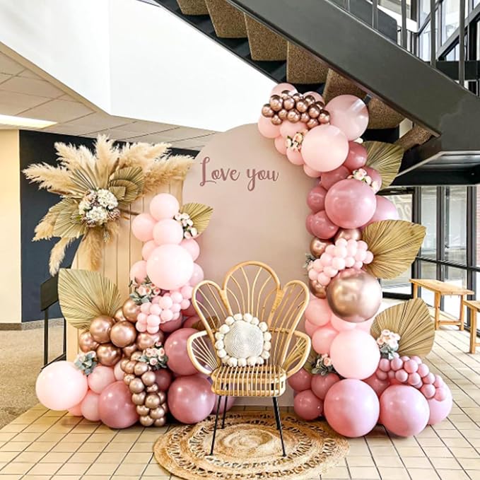 Awenztech 110pcs Dusty Pink Balloon Arch Garland Kit 18 12 10 5 inch | Wedding - Image 7