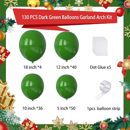 Dark Green Balloons Garland Arch Kit, Anniversary - Image 2